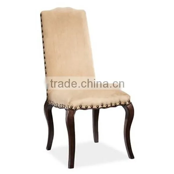 Copper Nail Manufacture Oak Wood Dining Table & Chair
