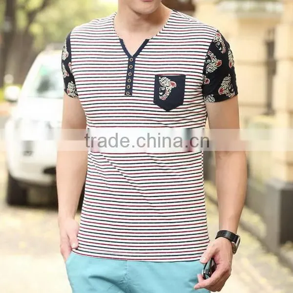 Top Level New Arrival Short Sleeve Stripe Polo Men photo-4