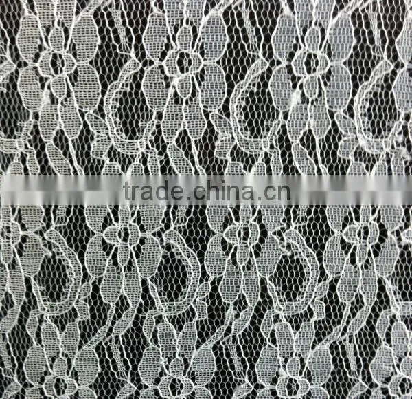 Orchid Low-elastic Polyester Lace Fabric for Wedding Dresses photo-2