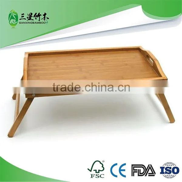 Bamboo Folding Breakfast Tray Bed Serving Tray