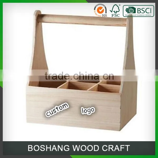 Drinks Bottle Wooden Vintage Handle Storage Crate photo-2