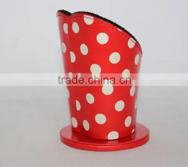 Cute Heart-shaped Cardboard Pen Holder/Colorful Faux Leather Pencil Box photo-4
