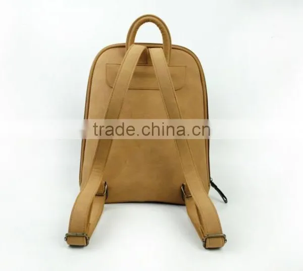 Uique Design Ladies Durable Khaki pu Leather Backpack With Chinese Style Pattern photo-4