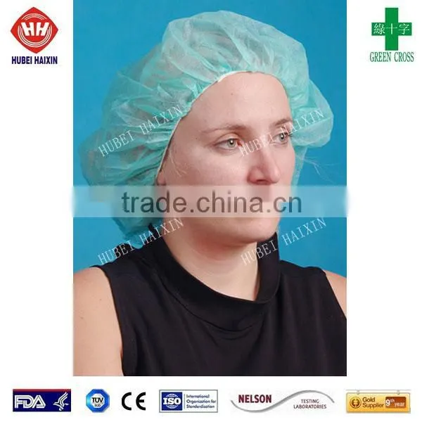 Disposable Non Woven Hair Nets Colorful, Crimps Cap, Bouffant Cap photo-4