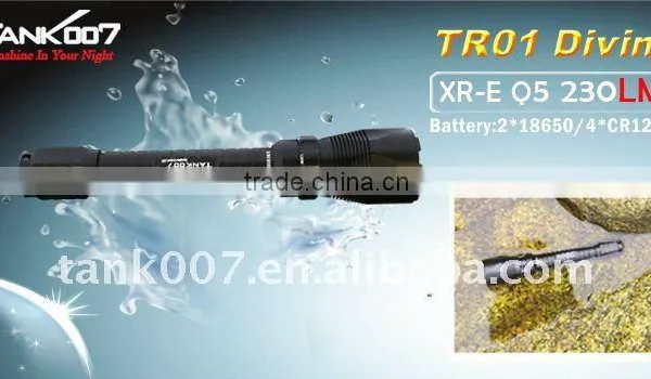 235 Lumen T6061 Aluminum Tactical Police Flashlight LED Torch TR02 photo-4