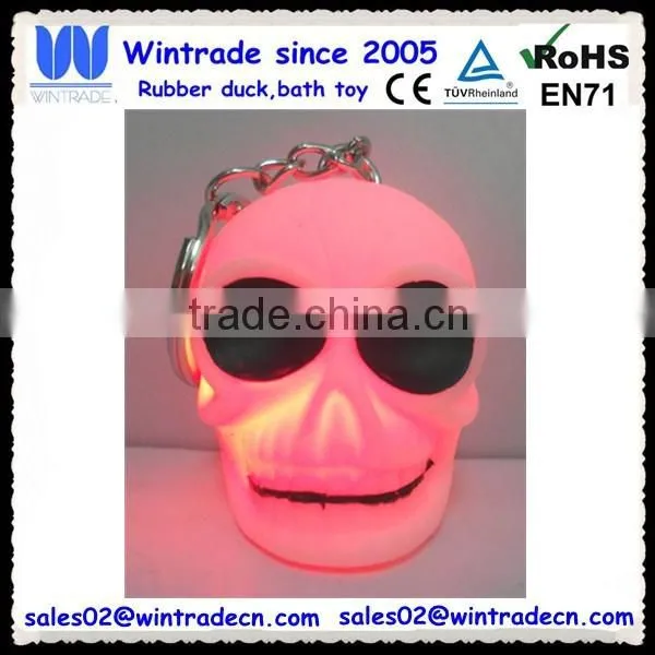 New Halloween Skull Head Flashing Keychain photo-4
