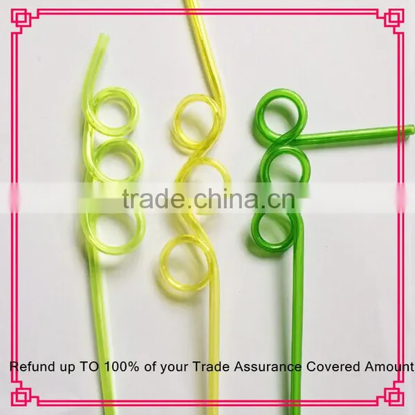 Crazy Shape Plastic Drinking Straws Artistic Drinking Straws