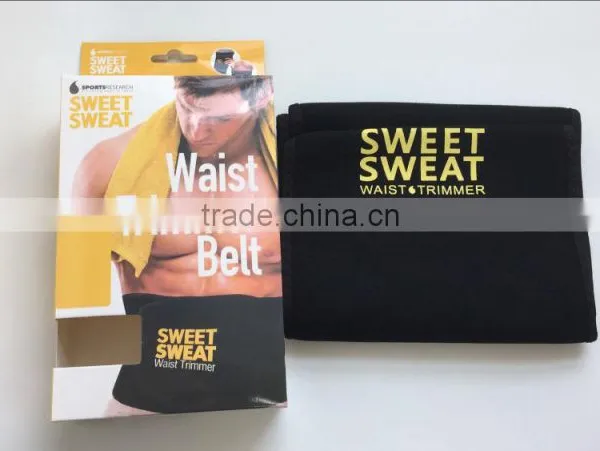 AS SEEN ON TV Sweet Sweat Premium Waist Trimmer Belt for Men & Women