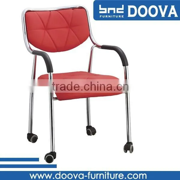 Leather Chair Arm Covers Armchair With Casters photo-3