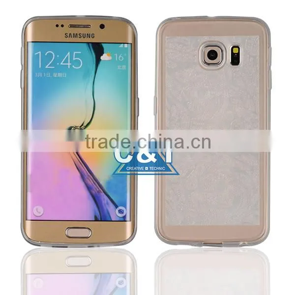 C&T Flower Ultra Slim Transparent Flexible Soft Clear TPU Gel Silicone Protective Back Case Cover For Samsung Galaxy S7 Edge photo-2