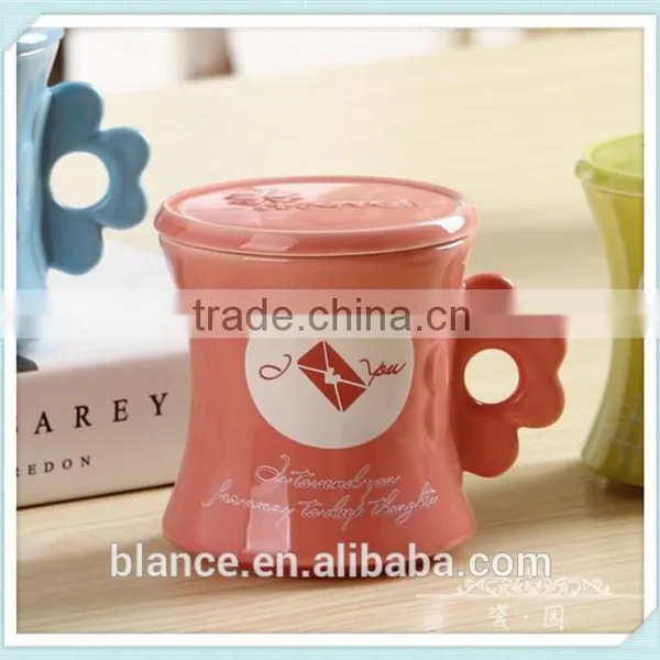 Ceramic Four-leaved Clover Mug Leaf Design Handle photo-2