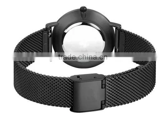 FS FLOWER - 2015 Hot Sell Boy Men Watch Stainless Steel Case Mesh Band Watch Vogue Quartz Watch photo-5