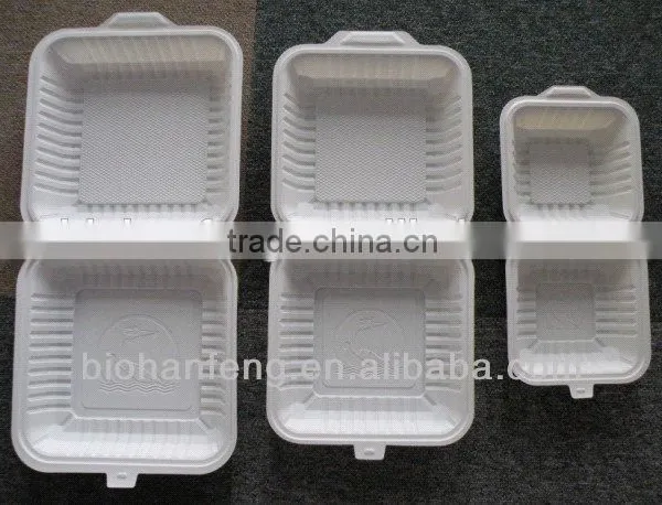 Corn Starch Biodegradable Plastic Disposable Food Container Box