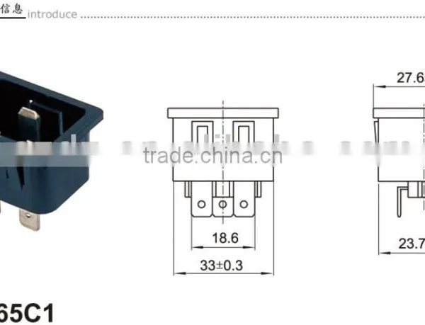 Male Vertical Power Socket,DC Adapter Plug,Male DC Power Connector photo-5