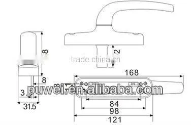 Aluminum Alloy Window and Door External Window Handle 80118920 Aluminum Casement Window Handle Door Locks and Handles photo-2
