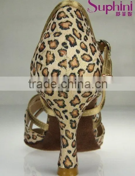 Three Color Leopard Ladies Latin Dance Shoes Factory Directly Price photo-5