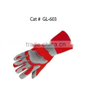Red And White Karting Gloves