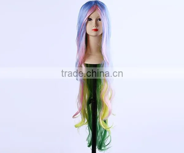 Braid Pull Half Up And Wear With Head Pieces Cosplay Costume Festival Synthetic Wig photo-3