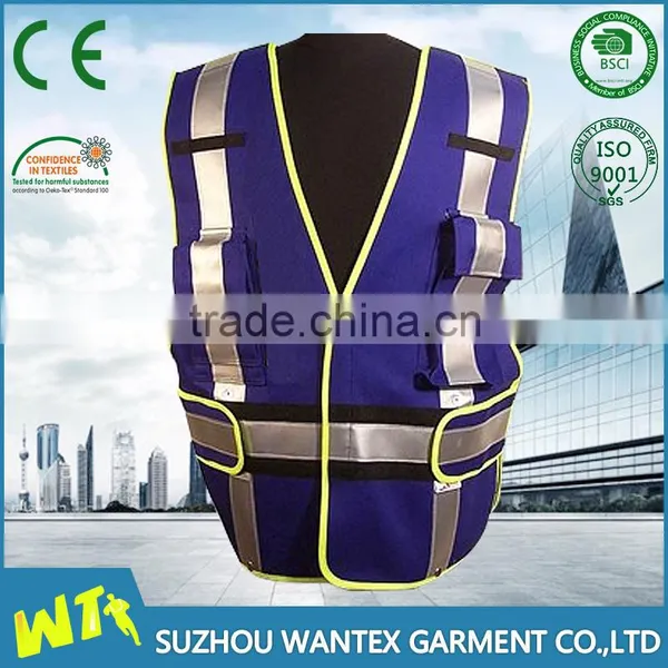 Wholesale Blue Safety Vest 3m Bulletproof Safety Working Vest Fashional Male Bulletproof Vest