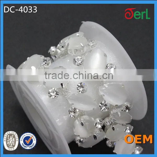 Hand Made Opal Rhinestone Cup Chain Trimming for Fashion Shoes,Dress,Necklace photo-5
