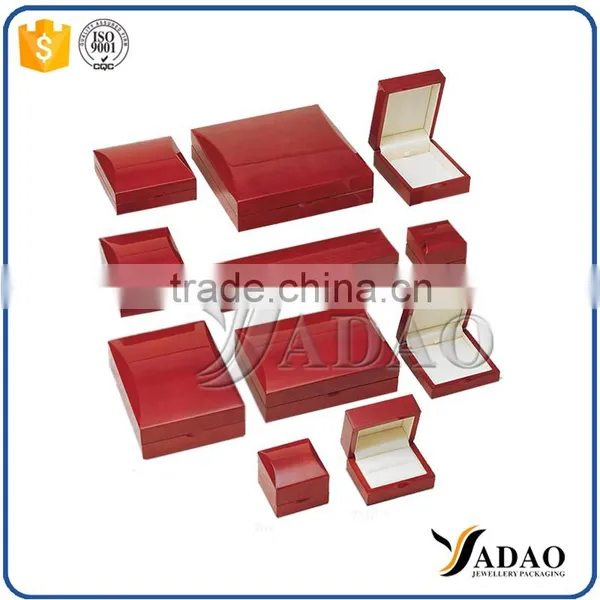 Logo Print Free Solid Wood Packaging Box Velvet Inside Jewelry Gift Boxes