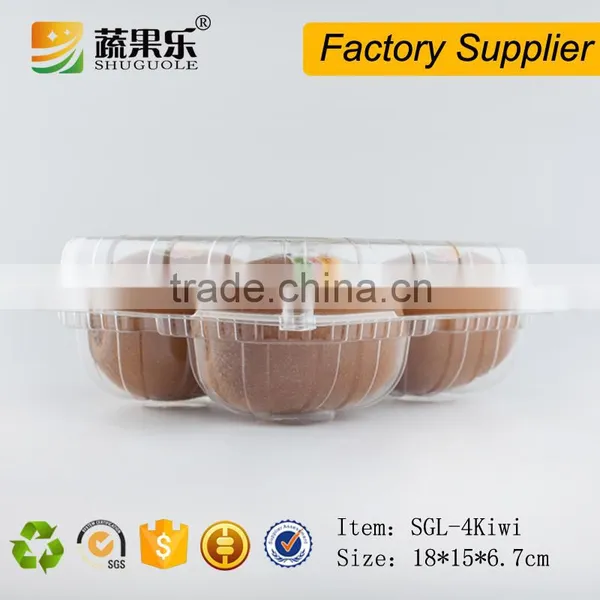 Clear Plastic Container for 4 Pcs Kiwis photo-2