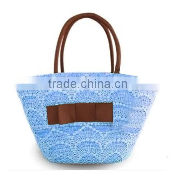 Colorful Fashion Handmade Woven Straw Beach Bag photo-3