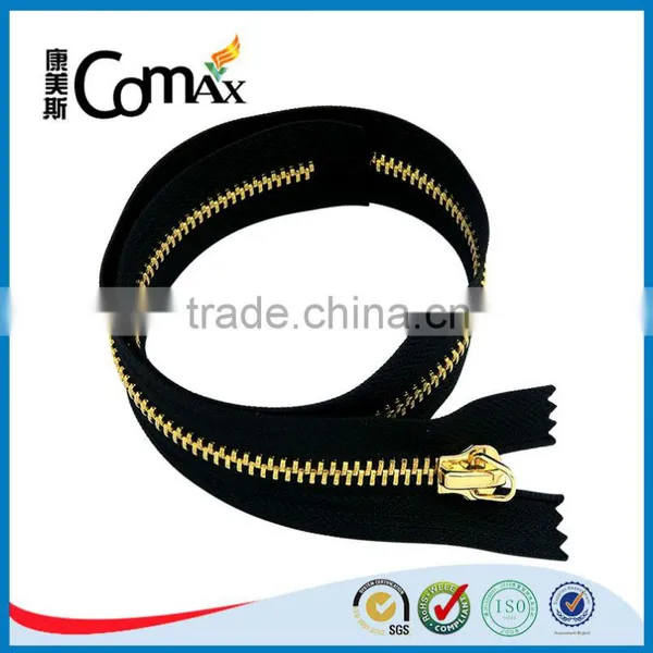 5# Brass Y Teeth Custom Gold Metal Zipper For Bags/Garment photo-2