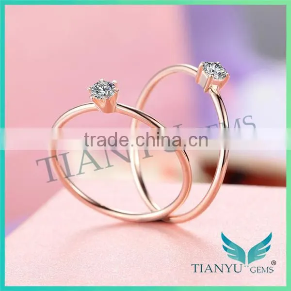 24K Gold Ring Super White Moissanite Diamond Rings Wedding Ring for Jewelry photo-3