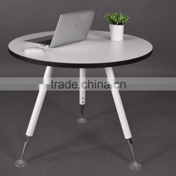 Easy Assembly Modern Design Office Round Desk Wood Steel photo-6