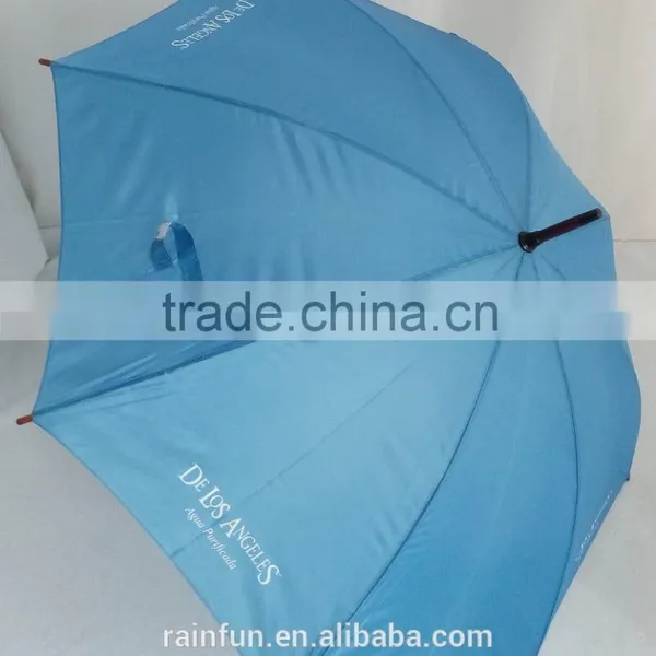 Sky Blue Windproof Manual Open Long Umbrella photo-2