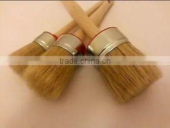 Aplus Professional Natural Bristle Wax Brush Chalk Brush Round Stencil Paint Brush