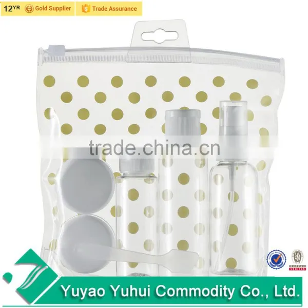 China Hot Sale Mini Pet Travel Set/plastic Travel Cosmetic Bottle Set/6pcs Travel Bottle Set in Pvc Bag photo-4