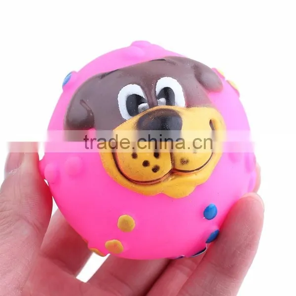 Evade Glue Pet Toys Ball With Dog Face on Ball Size 7 cm photo-4