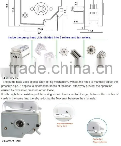 KBT101S/KDG10-4(10 Rollers) Peristaltic Pumps Filling Pump/Lower Price Peristaltic Hose Pump/easy Load Pump photo-2