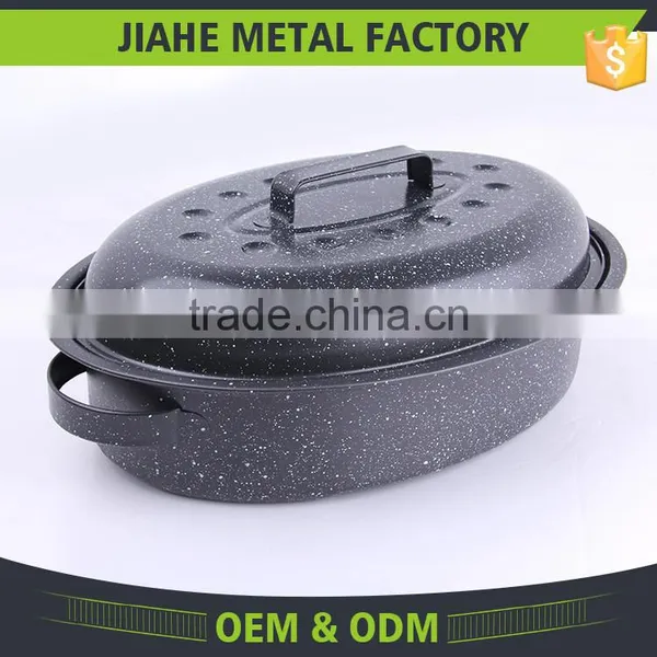 Safety Design Stoneline Enamel Coating Fish Turkey Roaster Pan photo-2