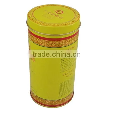Empty Plain Golden Round Metal Packing Tobacco Tin Can Custom photo-4