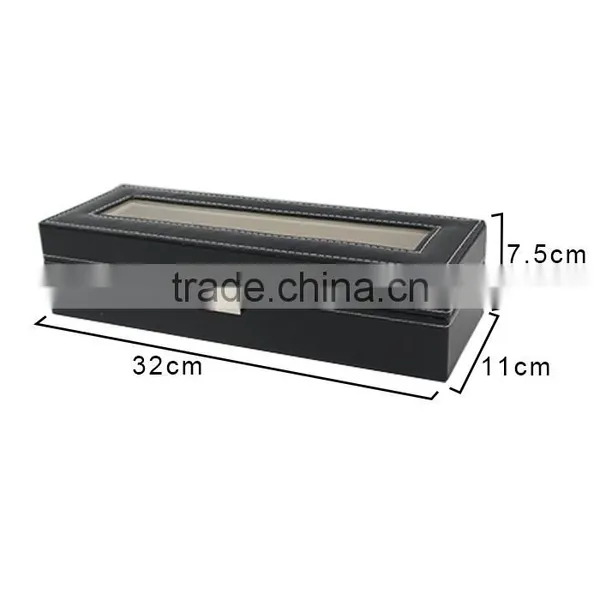 Watch Case Box Holds 6 Watches, Display Box, Storage Box photo-4