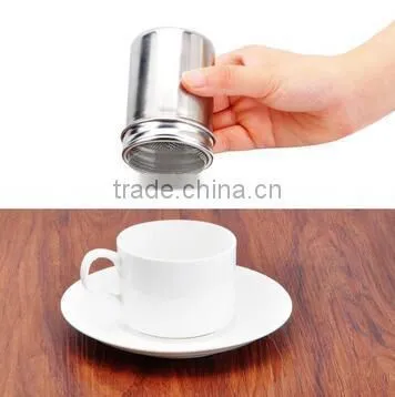 CY182 Stainless Steel Powder Sieve Spray Powder Sugar Sieve Cans Tube Barrel Flour Cooking Tools photo-3