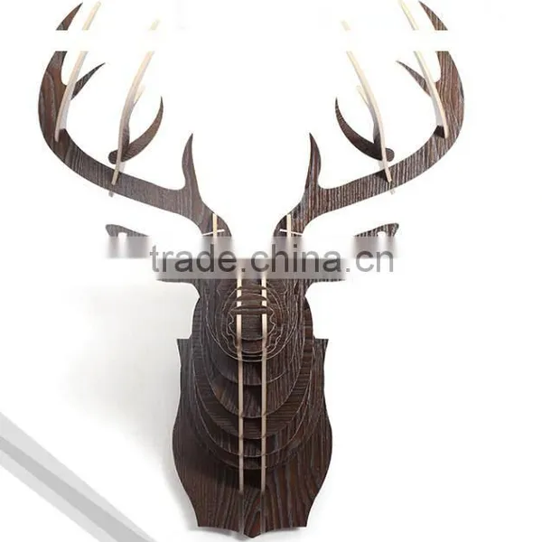 DIY Deer Head Christmas Animal Trophies Wall Hanging Decorations photo-2