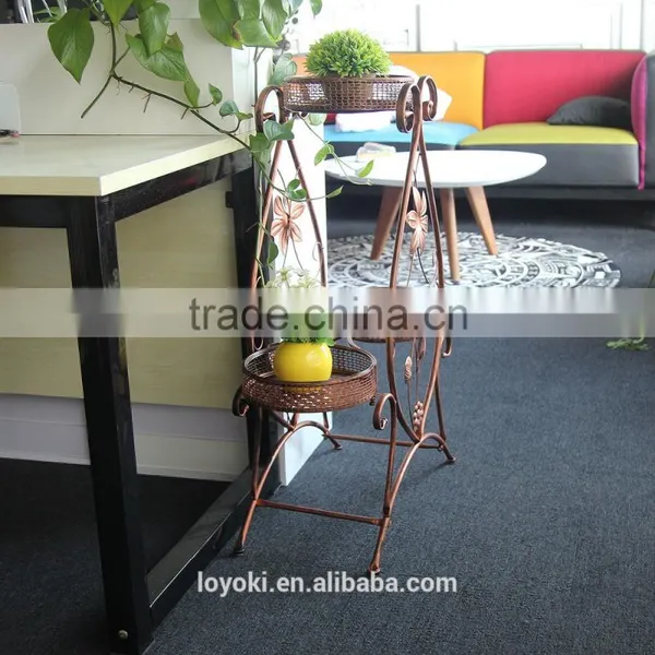 3 Flower Pot Display Garden Decorate Plant Flower Pot Metal Iron Plant Storage Stand photo-2