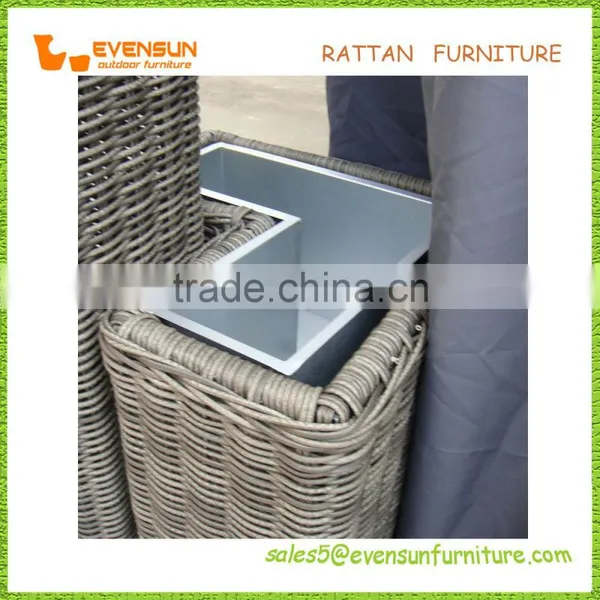 Large Square Garden Rattan Pavilion Gazebo Tent photo-6