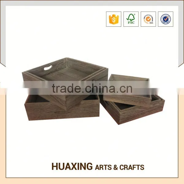 Chinese Style Wooden Oval Wooden Tray photo-3