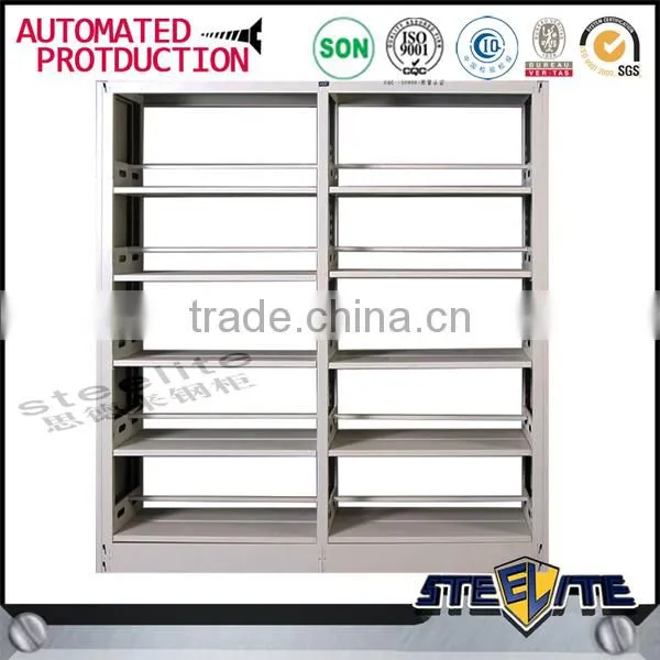 School Library Metal Book Shelves/ Metal Bookcase /Steel-Wood Combination Book Rack photo-5