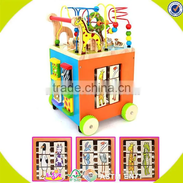 Wholesale Wooden Multifunction Baby Walkers Best Gift Kids Wooden Stroller Baby Walker Educational Wooden Baby Walker W16E040 photo-3