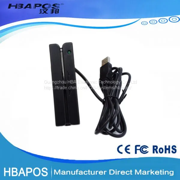 2017 Hot Cheap 3 Tracks Usb Magnetic Card Reader Credit Card Skimmer HBA-900 photo-2