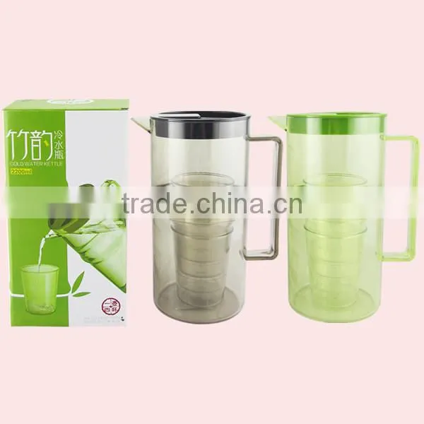 2.2L Plastic Water Pitcher With 4 Cups photo-6