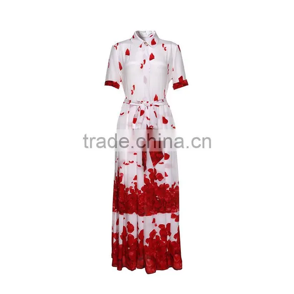 Maxnegio Elegant Maxi Long Sleeve Floral Print Dresses for Beach Dress photo-6