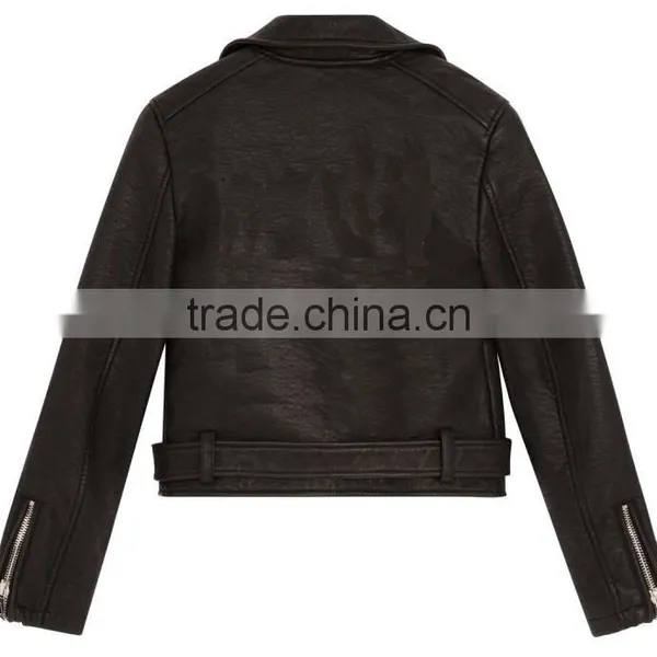 2017 Ladies PU Short Cool Fancy Motorcycle Jacket Wholesale Jackets photo-2