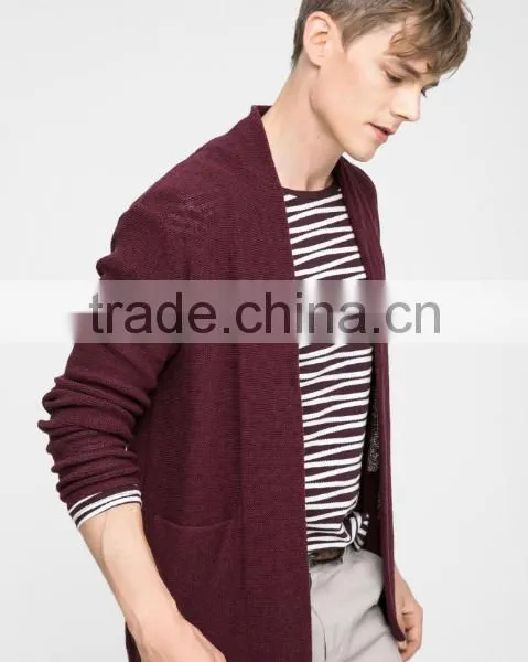 Men's Fashionable Heavy Causal Shawl Collar Knitted Cardigan Sweate With Wholesale Price photo-2